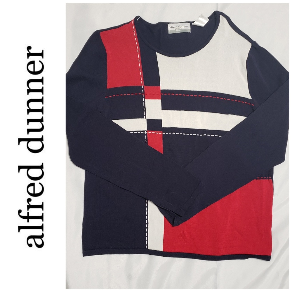 ⭐ Alfred Dunner Color Block Sweater (Petite Large)